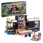 LEGO Friends Pop Star Music Tour Bus Toy for 8 Plus Year Old Girls, Boys and Kids, Vehicle Building Kit with 4 Mini-Doll Characters for Musical Adventures, Gift Idea 42619