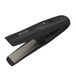 REVAMP Liberate Cordless Compact Ceramic Hair Straightener - Cordless Hair Straighteners, Rechargeable Battery Travel Hair Straightener, Portable Straighteners for Straight, Curl & Wavy Styles - Black