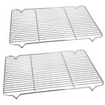 Homikit Large Cooling Rack Set of 2, Stainless Steel Wire Grill Rack for Oven Roasting Baking Cooking Grilling, Fit Large Baking Tray, Heavy Duty & Dishwasher Safe - 42.2x29.1x2cm