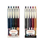 Zebra Jj15-10C-Vi-Vi2-Az Sarasa Clip Gel Ballpoint Pen,0.5,Vintage,10 Colors,Multicolor