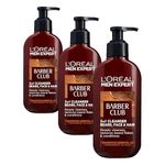 L'Oreal Men Expert Barber Club 3-in-1 Beard, Hair & Face Wash, 200ml (Pack of 3)