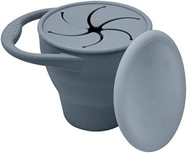 BraveJusticeKidsCo | Snack Attack Snack Cup | Collapsible Silicone Snack Container | Toddler and Baby (Stormy)