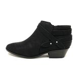 Soda SWEETEN ~ Women's Ankle Closed Toe Wraparound Strap Bootie (Wide Fit Available), Black Sweeten, 9