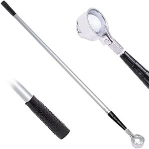 HOW TRUE Stainless Telescopic Extendable Golf Ball Retriever for Water, 15 Foot Maximum Length