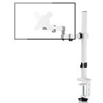 Bracwiser Monitor Mount Single Fully Adjustable Arm Fits One Screen 13-32 inch 22lbs for Monitor Computer Screen 13 15 17 19 20 22 23 24 26 27 30 32 inch VESA 75 100, White (MD7421W)