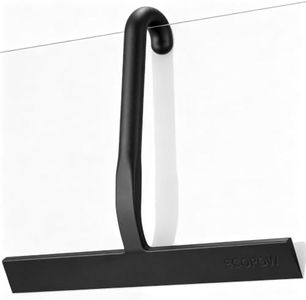 Shower Squeegee for Glass Doors - 10 Inch Ergonomic Round Grip, All-in-One Silicone Design with Built-in Hook Design for Easy Hanging, Efficient for Bathroom, Tile Wall, Car