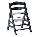 hauck Alpha+, Black - Wooden High Chair 6 Months to Adult Sustainable FSC Certified Beechwood Toddler Feeding and Entertainment Chair, Inclusive 5-Point Harness Bumper Bar Crotch Strap