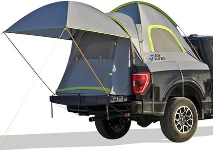 JoyTutus Pickup Truck Tent 6.5' Bed Tent, Waterproof PU2000mm Double Layer for 2 Person, Portable Truck Bed Tent with Removable Awning - Green