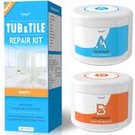 Tenee Tub Repair Kit, White & Porcelain Repair Kit, 105ml, Fiberglass Repair Kit with Super Adhesive, Bathtub Repair Kit for Cracked Bathtub, Works on Ceramic Sink Repair