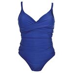 Splash About Womens Ladies Tummy Control Swimming Costume One Piece Swimsuit, Navy, 10 EU