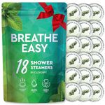 Cleverfy Eucalyptus Shower Steamers Aromatherapy - Christmas Gifts and Stocking Stuffers for Men or Women - 18 Pack of Shower Bombs with Eucalyptus Essential Oil for Relaxation, Colds or Nasal Congestion