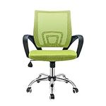 Panana Ergonomic Office Chair, Computer Desk Chair Executive Office Mid-Back Chair Mesh Upholstered Seat Swivel Task Chair (Green)