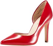 JENN ARDOR Stiletto High Heel Shoes for Women: Pointed, Closed Toe Classic Slip On Dress Pumps (9.5 B(M) US, Mirror RED)