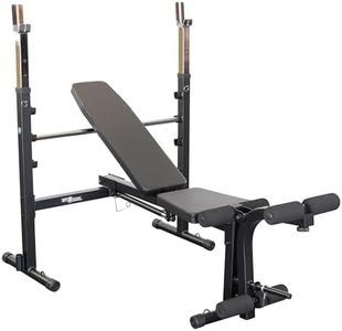 Best Fitness Olympic Bench with Leg Developer, Red