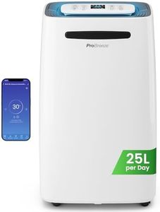 Pro Breeze® 25L/Day Smart Dehumidifier with Digital Humidity Display, Wi-Fi, Sleep Mode, Continuous Drainage, Laundry Drying and 24 Hour Timer - Ideal for Damp and Condensation