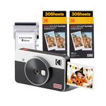 Kodak Mini Shot 2 Retro | 68-Sheet Bundle | Portable Wireless Instant Camera & Photo Printer, Compatible with iOS & Android and Bluetooth Devices, Real Photo (2.1x3.4) 4Pass Technology - White