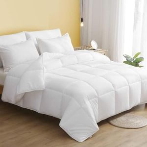 DWR Edredón 240 x 260 cm, Primavera/Verano Relleno Nórdico de Fibra 180 gr/m², 50% Reciclado Suave y Ligero (Blanco, Cama 180-240 x 260 cm)