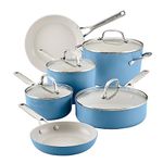 KitchenAid - 10-Piece Hard Anodized Nonstick Ceramic Cookware Set (Blue Velvet)