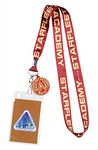 Surreal Entertainment Star Trek Starfleet Academy Command ID Badge Holder Key Lanyard, Red