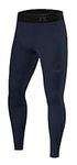 TCA Boys' Pro Performance Compression Leggings Thermal Base Layer Tights - Navy Blazer, 10-12 Years