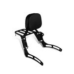 SWESGI Motorcycle Passenger Backrest Sissy Bar with Luggage Rack for Kawasaki Vulcan 900 VN900 Classic Custom 1996-2023 (Black)