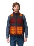 ORORO Men's 7-Zone Dual Control Heated Gilet with Shoulder Heating, Heated Vest with USB C Power Bank (Black,L)
