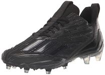 adidas Men's Adizero Football Cleats, Black/Black/Black, 13