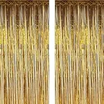 Twinkle Star 3FT x 8FT Photo Booth Backdrop Foil Curtain Tinsel Backdrop Environmental Background for Birthday Party, Wedding, Graduation, Christmas Decorations, 2 Pack