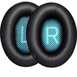 Sounce Ear Cushion Replacement for Bose QuietComfort 2 15 25 35 Earpads for QC2 QC15 QC25 QC35 AE 2 2i 2w (Black)