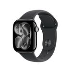 Apple Watch Series 11 GPS 42mm Smartwatch with Jet Black Aluminium Case with Black Sport Band S/M. Sleep Score, Fitness Tracker, Health Monitoring, Always-On Display, Water Resistant