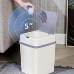 House of Quirk Plastic Smart Automatic Motion Sensor Rectangular Trash Can Square 12 Litre For Bathroom, Bedroom, Kitchen, Office - White