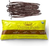 50 Organic Madagascar Vanilla Beans - Whole Extract Grade B Pods for Baking, Homemade Extract, Brewing, Coffee, Cooking