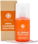 Vinyl Record Cleaning Solution | Spincare XL 200ml Anti-static Record Cleaner Spray | Anti Static LP Cleaning Fluid Spray Bottle with Supersoft Microfibre Cloth | Removes Dirt, Dust & Fingerprints