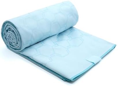 Eunzel Yoga Towel for Hot Yoga,Non-Slip Double Sided Silicone Grip Towel Absorbent Microfiber Towel for Hot Yoga, Vinyasa and Power 26.5"x72", Blue