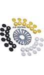 36 Piece Screws and Caps for Car Number Plate, License Plate, Car registration. White, Yellow and Black Caps with Screws, Plate Fittings for Car, Motorbike, Caravan, Vehicle Registration JLB Central