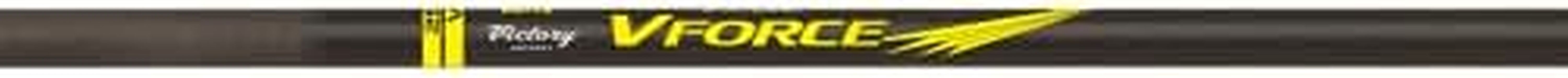 Victory Archery VForce 0.245" Standard Diameter Hunting Arrow (Spine: 300, 12 Pack Bare Shafts, Straightness ± 0.001 - Elite - Yellow)