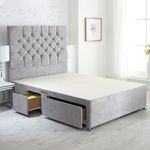 ComfoRest | Stylish 4FT6 Double Bed with 4 Drawers | Sturdy Double Bed Frame for Storage | Practical Beds and Bed Frame for Organised Spaces | Versatile Bed for Any Bedroom Setting (Seal Grey Naples)