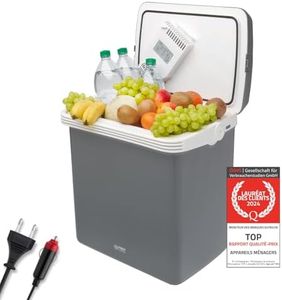 TZS First Austria Glacière électrique portable 32L, Mini réfrigérateur, 12 V et 230 V pour Voiture, Camping, Boîte réfrigérante, Glacière thermoélectrique