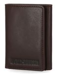 Harley-Davidson Men's Leather RFID Blocking Trifold Wallet, Brown (Buff), Standard, Men's Genuine Leather RFID Blocking Trifold Wallet