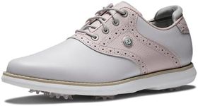 FootJoy Women's Traditions Previous Season Style Golf Shoe, Light Grey/Pink, 7