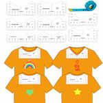 Tshirt Ruler Guide for HTV Vinyl Heat Transfer Vinyl and Sublimation, 9 Pcs T-Shirt Alignment Tool for Circut, Adult Youth Toddler Infant Shirt Centering Ruler Set