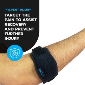 VITTO Tennis Elbow Strap – Adjustable Support Brace for Pain Relief