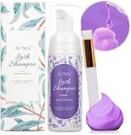 ACTROL Eyelash Extension Cleanser 60ML Colored Purple Lavender Lash Extension Shampoo Lavender Professional Eyelid Foaming Cleanser Paraben & Sulfate Free Non-lrritating