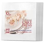 Cakebon White Square Cake Boards 12 Inch - 1/2 inch Thick Cake Board (aka Cake Drum), Sturdy Cake Base, Ideal for 10 Inch Cake, Fully Wrapped Cake Drums Greaseproof (Pack of 6 Square Cake Boards)