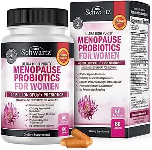 Menopause Supplements for Women - 40 Billion CFU Menopause Probiotics for Women - Menopause Support for Hot Flashes Night Sweats Mood Swings and Hormone Balance - Non-GMO, 60 Count, 60 Servings