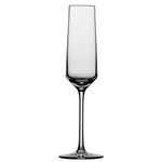 Schott Zwiesel Tritan Crystal Glass Stemware Pure Collection Champagne Flute with Effervescence Points, 7.1-Ounce, Set of 6