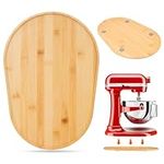 Mixer Sliding Slider Compatible with KitchenAid Bowl Lift Mixer - Bamboo Kitchen Countertop Storage Mover Sliding Caddy Moving Tray for Kitchen Aid 5-8 Qt Stand Mixer, Professional 600 Stand Mixer