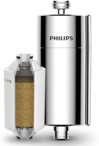 Philips Shower Filter 3-Stage Water Softener, Double Mesh Filtration KDF Material, Reducing Chlorine/Impurities/Rust Sediments (Shower Filter Set)