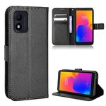 Elubugod Case for TCL 303 Leather Case Cover,PU Leather flip Cover Case for Alcatel 1B 2022 5031A 5031D 5031G 5031J Case Cover Black