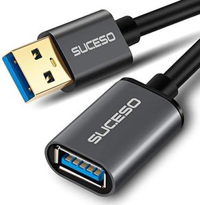 SUCESO Cable Alargador USB 3.0 3M Cable Extension USB Tipo A Macho A Hembra Alta Velocidad 5 Gbps para Ratón,Teclado,Hub,Pendrive,TV,Impresora,Mando de PS3,VR Gafas,Disco Externo,Ordenador y Otros